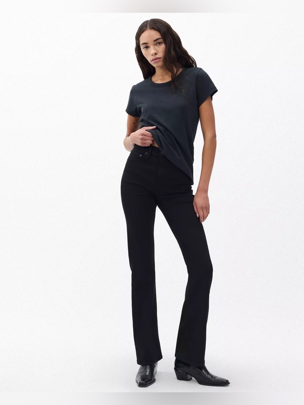 rag and bone peyton mid rise bootcut black 23 minimalist sleek high rise chic